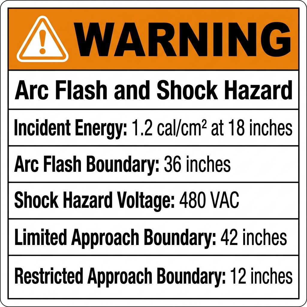 Arc Flash Warning Label
